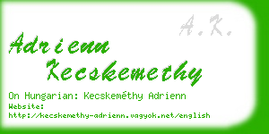 adrienn kecskemethy business card